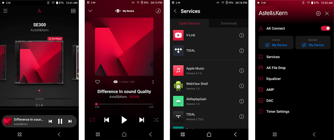 Astell & Kern SE300 UI UX